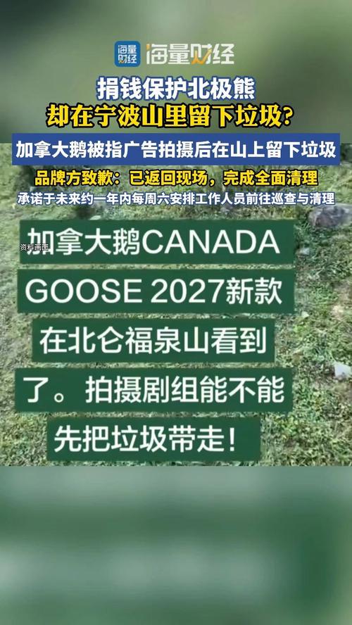 加拿大鹅就剧组遗留垃圾致歉